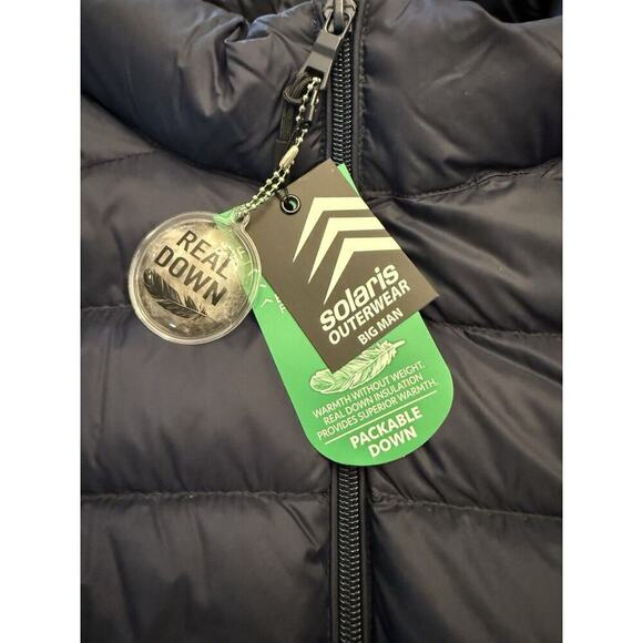 Solaris Big/Tall Men's Natural Down Lightweight Packable Quilted Puffer Vest 3XB - Picture 5 of 10